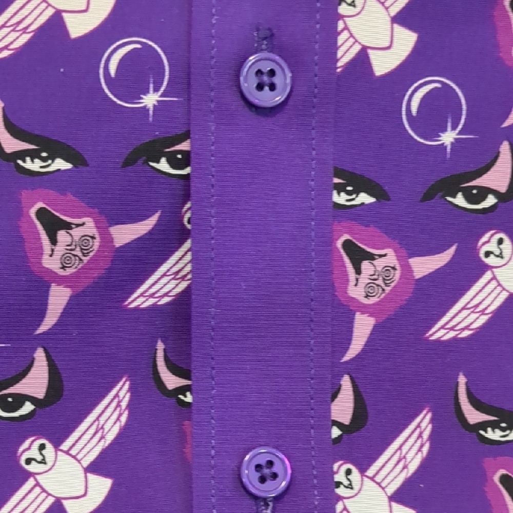 NWT Labyrinth Short Sleeve Purple Shirt -sz M - Picture 4 of 8